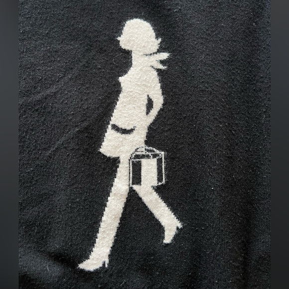 DEVERNOIS Black Chic Collared Sweater Long Sleeve Top Sz 1 - Picture 3 of 9